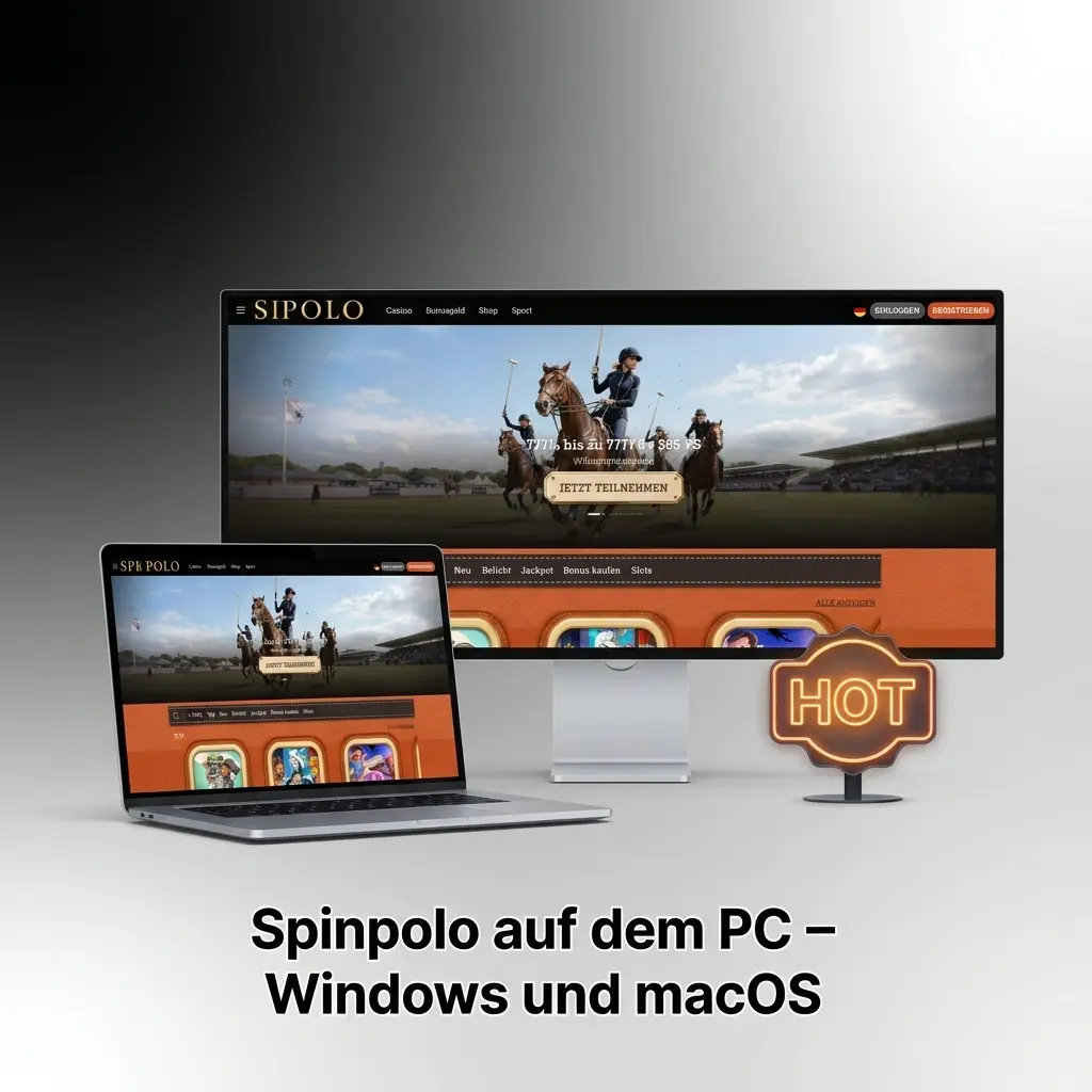 Spinpolo PC-Version im Browser auf Windows und macOS mit Chrome, Firefox, Safari und Edge