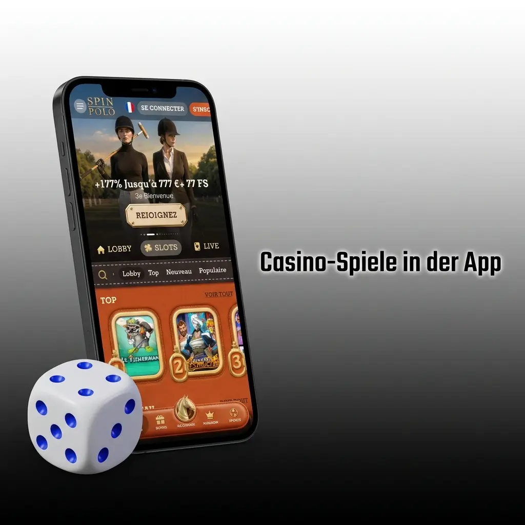 Spinpolo Casino-App mit Spielen wie Book of Dead, Gates of Olympus und Lightning Roulette für österreichische Nutzer