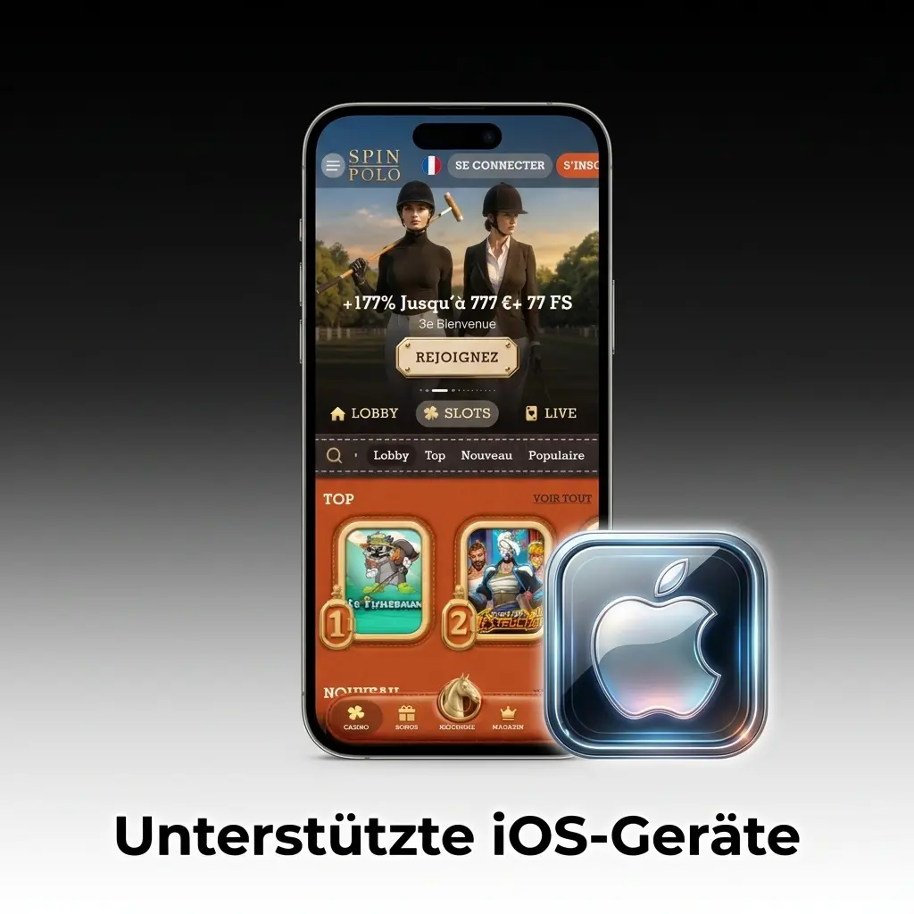 Liste unterstützter iOS-Geräte für Spinpolo Web-App: iPhones und iPads mit iOS 14 oder neuer