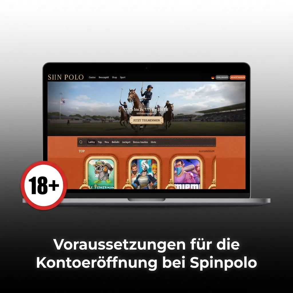 Spinpolo Kontoeröffnung Voraussetzungen: Mindestalter 18, ein Konto pro Person, Wohnsitz Österreich erforderlich
