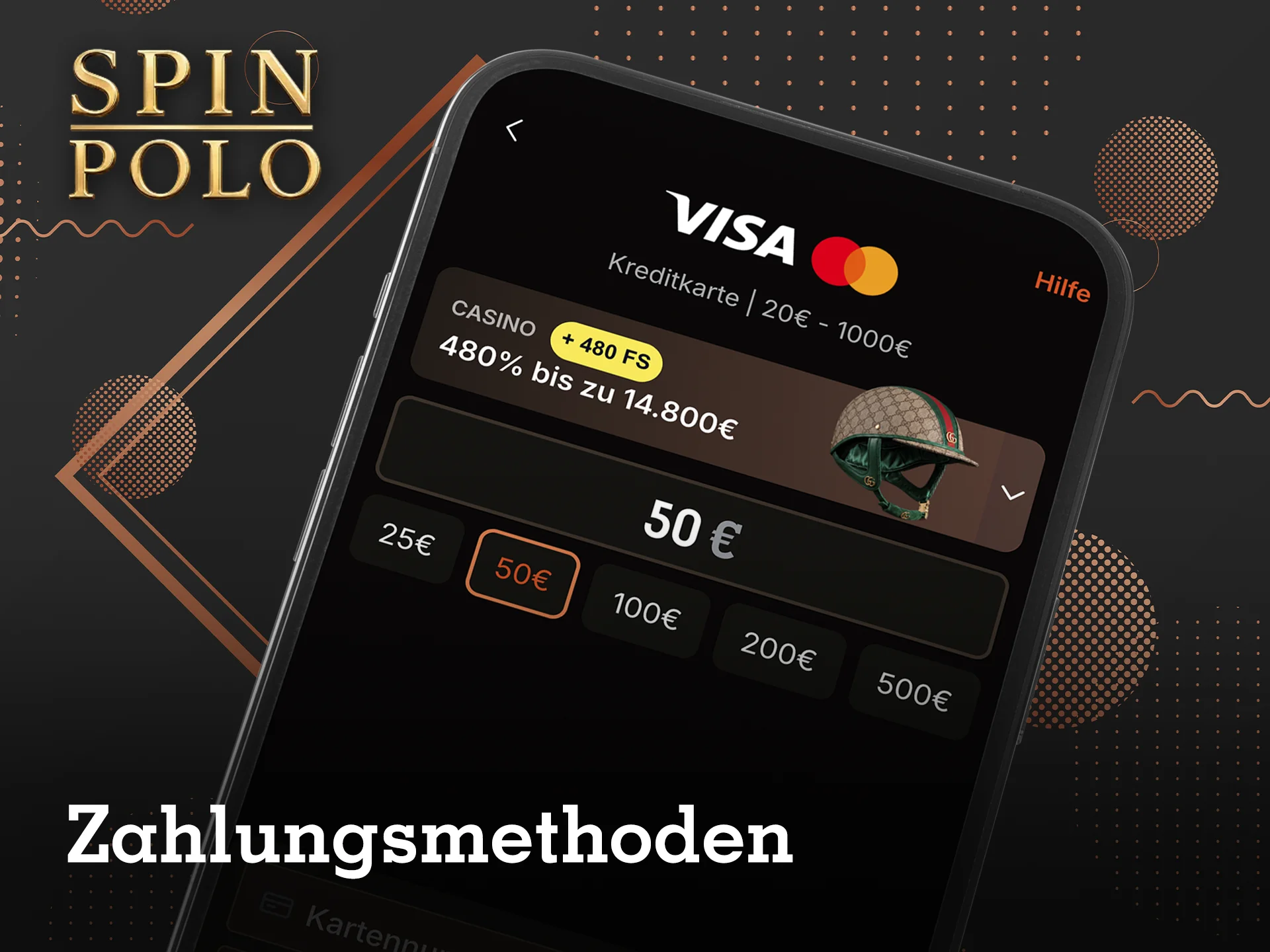 Informieren Sie sich über die verfügbaren Ein- und Auszahlungsmethoden in der Spinpolo-App.