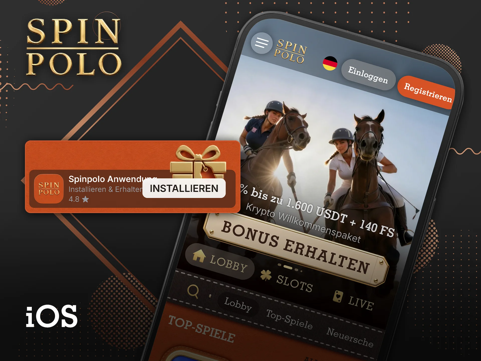Probieren Sie die flüssig laufende und leistungsstarke Spinpolo-App für iOS aus.